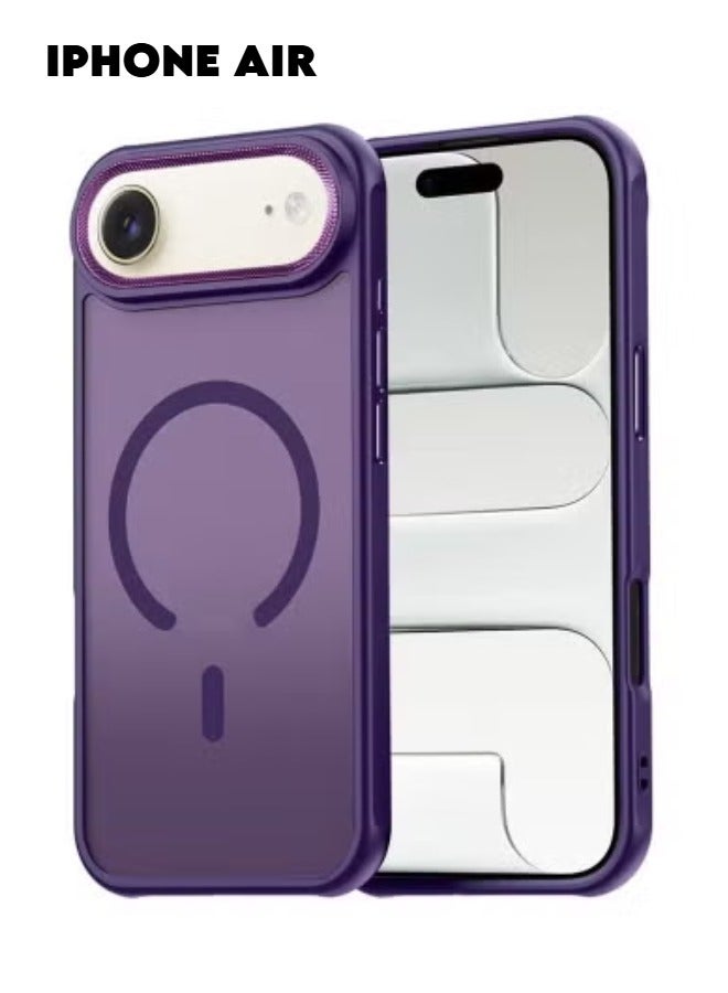 TIGER Apple iPhone Air 5G 2025 Case – Hard Silicone Hybrid Translucent Magnetic MagSafe Compatible Slim Cover in Eggplant Purple | Shockproof Anti-Slip Lightweight Design | Scratch-Resistant Protective Shell with Precise Cutouts – Model MCMPMN - Image 1