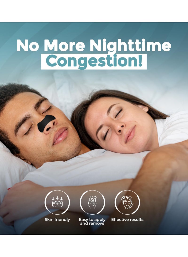 Chillspace 60pcs Performance Breathing Nasal Strips - Oil & Sweat Proof Adhesive - Athletic Nose Patch for Snoring & Sleeping - Black, Wide Body, Universal Fit, Extra Strength(Black) - Image 5