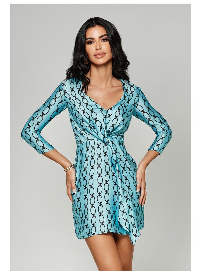 انيتاس فستان بطبعة سلاسل - Image 1