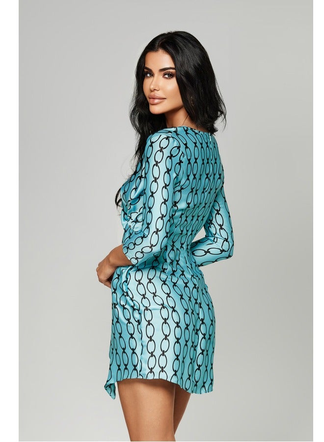 انيتاس فستان بطبعة سلاسل - Image 2