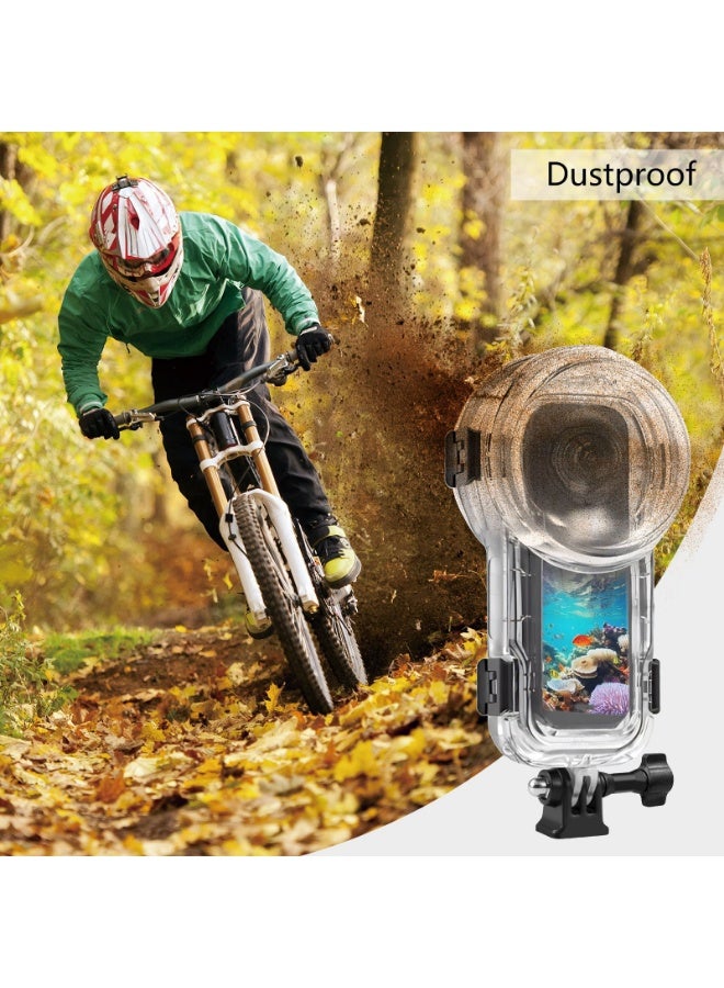 PULUZ PULUZ 60M Waterproof Diving Case for Insta360 X5 Action Camera, Invisible 360° Protective Housing with High-Transparency Lens and Anti-Fog Coating, Durable PC & Stainless Steel Shell  - Image 3