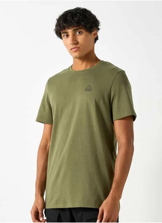Kappa Kappa Solid Crew Neck T-shirt with Short Sleeves