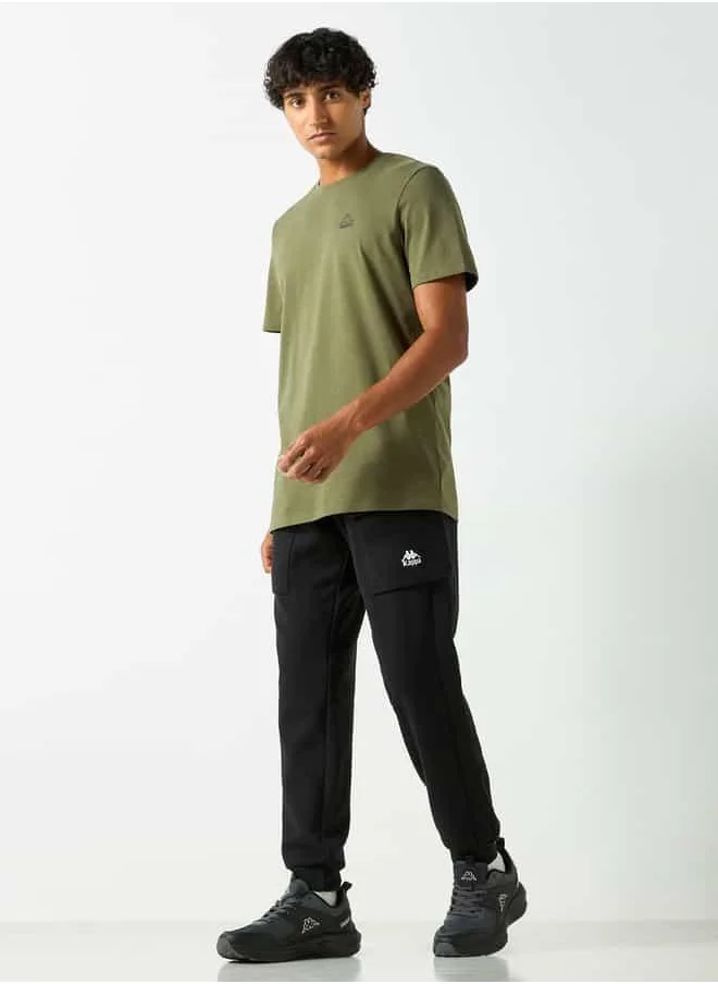 Kappa Kappa Solid Crew Neck T-shirt with Short Sleeves