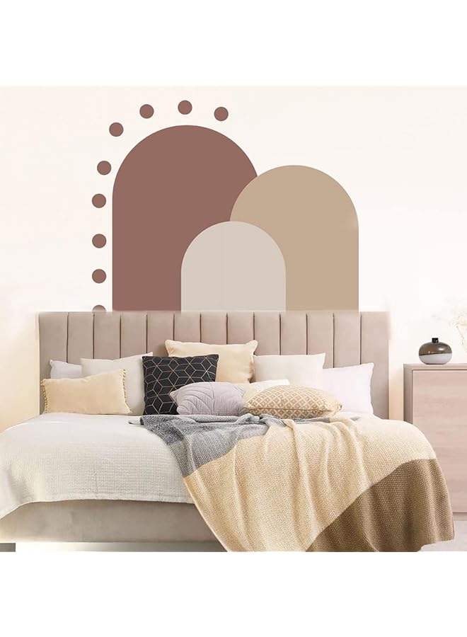 إيروريكس ملصقات حائط كبيرة على شكل قوس بوهيمي، ورق حائط تجريدي بألوان قوس قزح، لغرفة نوم البنات، غرفة الأطفال، ديكور حائط الحضانة - Image 4