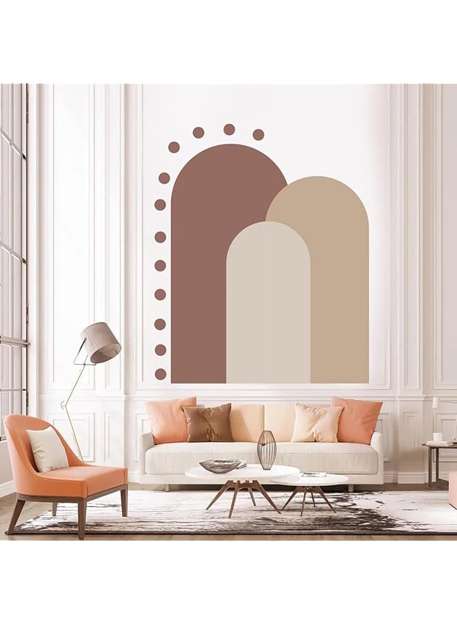 إيروريكس ملصقات حائط كبيرة على شكل قوس بوهيمي، ورق حائط تجريدي بألوان قوس قزح، لغرفة نوم البنات، غرفة الأطفال، ديكور حائط الحضانة - Image 5