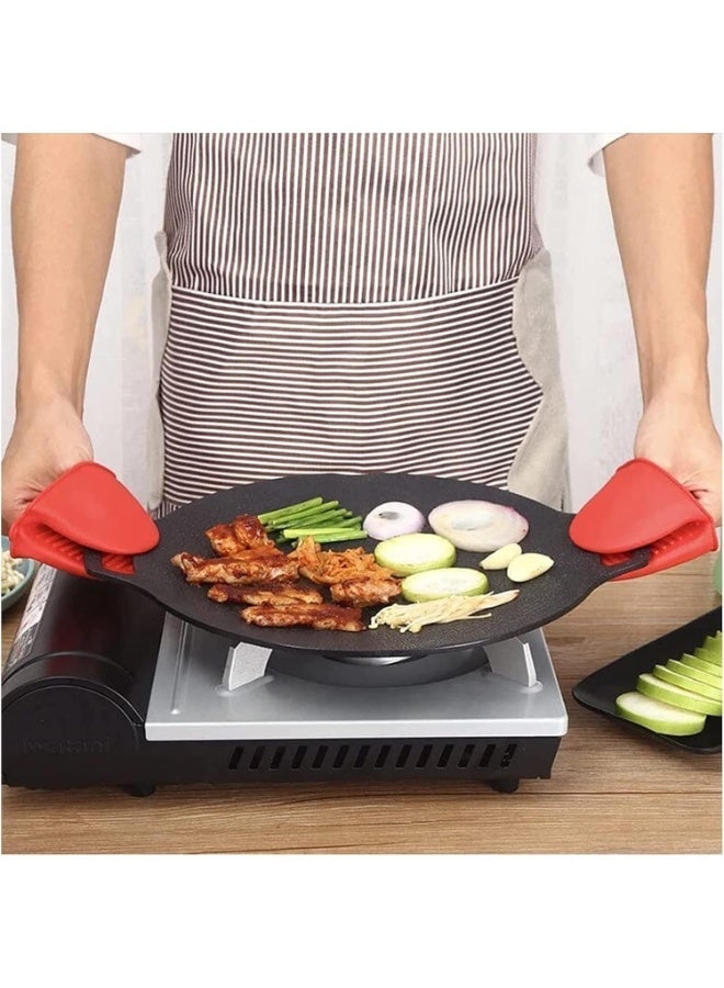 Bukela Grill pan Non-Stick  Baking Pan, 8 in 1 Korean BBQ Grill Pan,Non-Stick Granite Coating,Round Griddle Pan, for Both Home and Outdoor stoves Grilling, Frying, Sauteing - Image 2