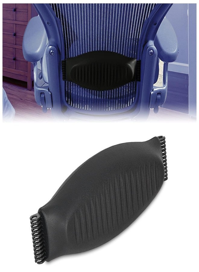 ECOTRIC Lumbar Support Pad Compatible with Herman Miller Classic Aeron Chair Size B, Home Office Seating Support Pad - Graphite/Black - Image 1