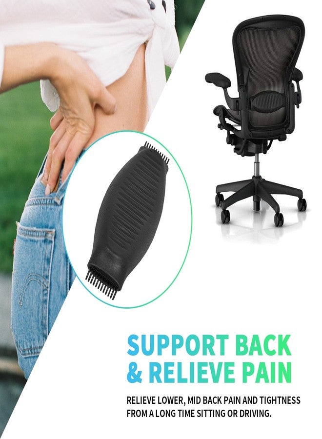 ECOTRIC Lumbar Support Pad Compatible with Herman Miller Classic Aeron Chair Size B, Home Office Seating Support Pad - Graphite/Black - Image 5
