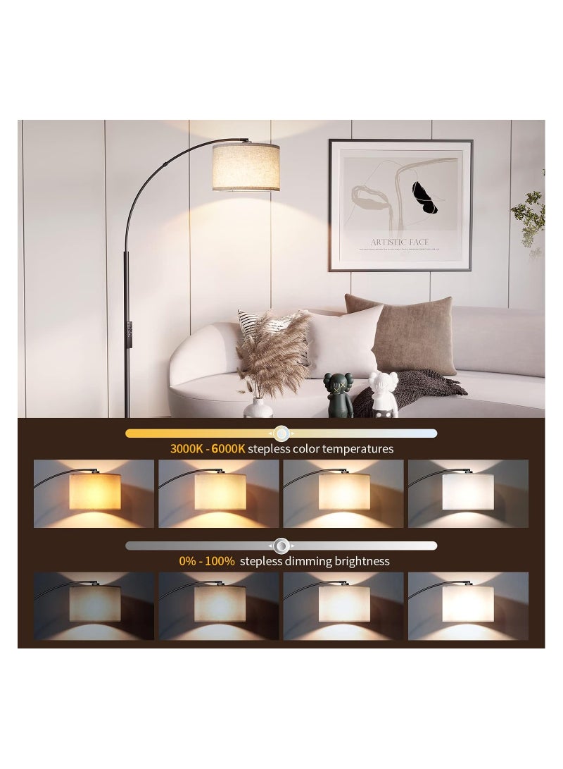 DAX STAR RGB Floor Lamp with 16 Million DIY Colors Marble Base App Supported Magnetic Remote Button Control Timed Off Suitable for Living Room, Bedroom, Office Black 185x100 cm - Image 3