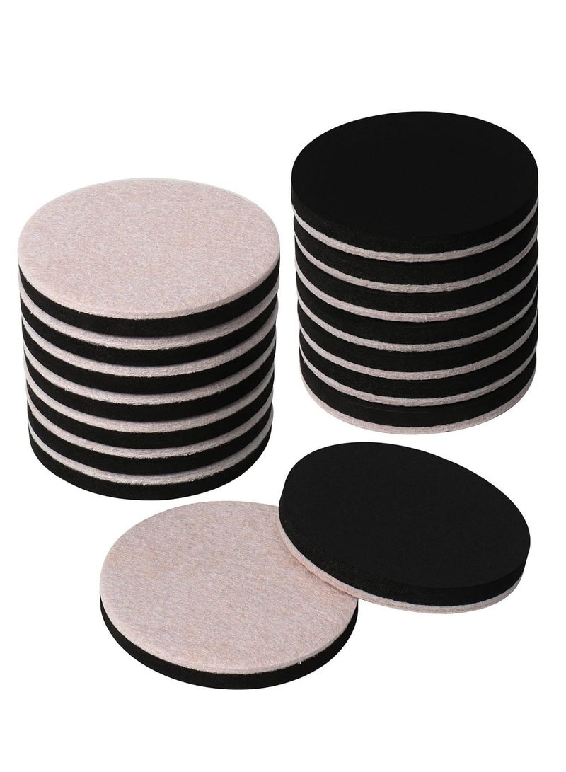16 PCS Felt Furniture Movers Sliders for Hardwood & Vinyl Floors, 3.5" Round Reusable Felt Furniture Moving Pads, Sliders for Moving Heavy Sofa Table Couch Cabinet, Glides Easily and Quickly - Image 1
