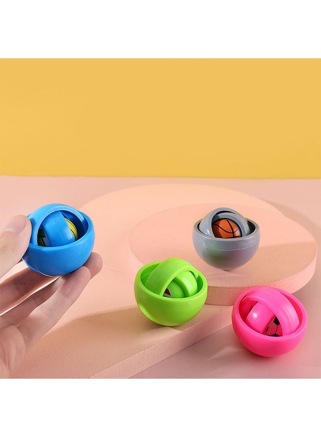 4 قطع ألعاب حركية، قلب لانهائي دوران مضحك كرة ثلاثية الأبعاد، ألعاب صمامات يدوية للأطفال البالغين، قلق -ألعاب إصبع رمادية (وردي/أزرق/رمادي/أخضر) - Image 5