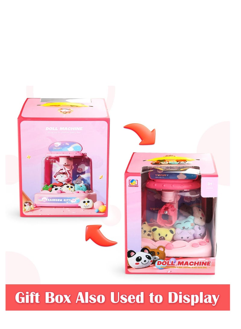 KASTWAVE Claw Machine for Kids,Electronic Arcade Game Indoor Toy with Music Light, Mini Vending Machine Girl Toys, Candy Grabber Toys,Suitable for 3 5 6 7 9 year old Kids Birthday Gift (6 Mini Dolls) - Image 5