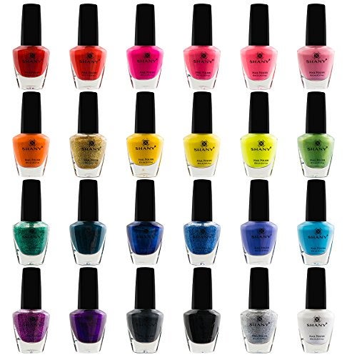 SHANY Cosmopolitan DIY Nail Polish set Nail Lacquer Quick Dry Full Size Vibrant Colorful Trendy Glitter Glossy Metallic Matte Nail Art Nail Shades 24 Colors Nail Polish Bulk - Image 2