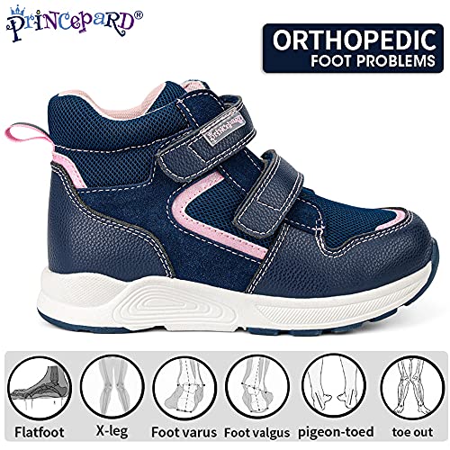 princepard Orthopedic Shoes for Toddlers and Kids, High-top Corrective Sneakers for Boys and Girls with Arch and Ankle Support, Non-Slip Soles - Image 2