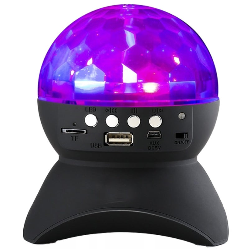 Mini Led Bluetooth Speaker Wireless Bluetooth Square Dance Stereo Colorful Lights Rotating Stage Lights Private Model Cross Mirror - Image 2