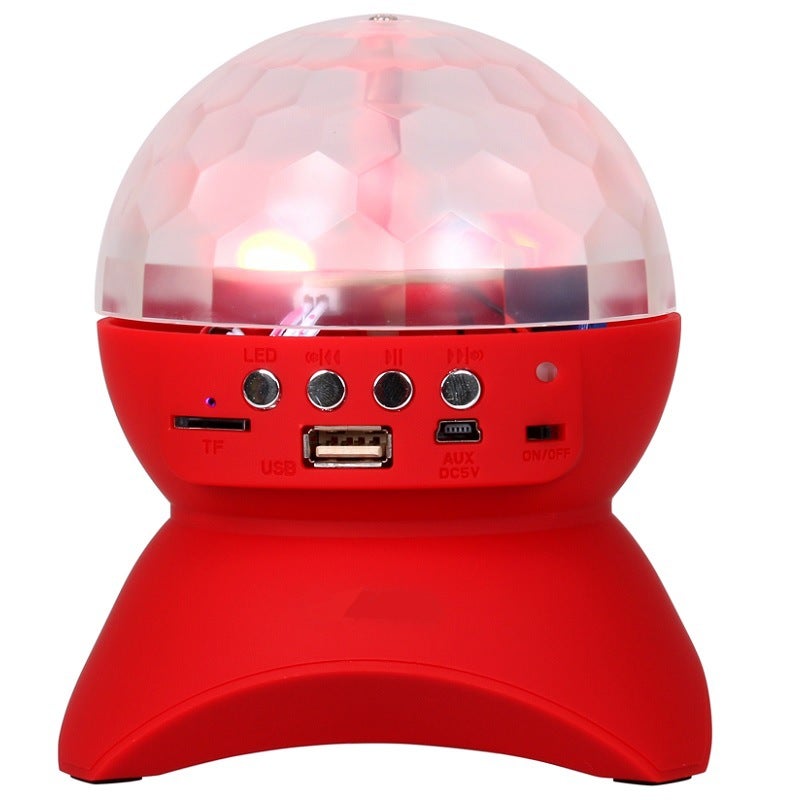 Mini Led Bluetooth Speaker Wireless Bluetooth Square Dance Stereo Colorful Lights Rotating Stage Lights Private Model Cross Mirror - Image 5