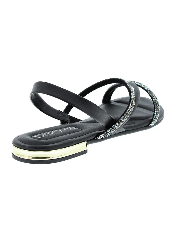 Beira Rio  Beira Rio Ladies Low Heel Sandals Black | Made In Brazil for Women | Best Price UAE