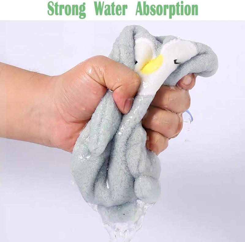 bosig® Hanging Hand Towels - Ultra Soft Coral Fleece Penguin Hand Bath Towel with Hanging Loop - Absorbent Towel for Bathroom Cleaning and Drying Washcloth - Image 5