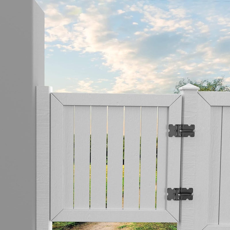 BORDERSMOVER Self Closing Gate Hinges, Heavy Duty for Vinyl/Wood/Metal Fence, Pack of 2, with Slef-Tapping Screws and Adjuster Tool - Image 5