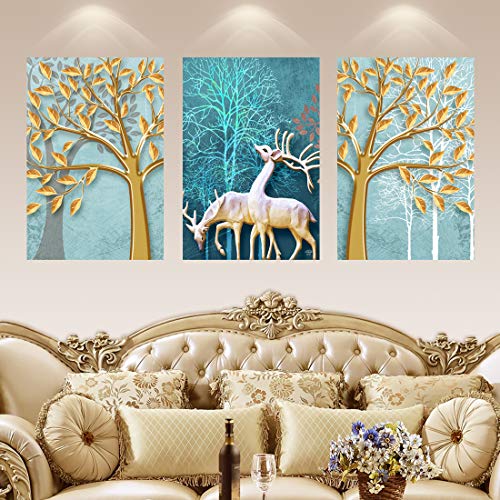 Rangoli Wood Animals Painting, Multicolour, Abstract, 11 x 17 Inch - Image 4