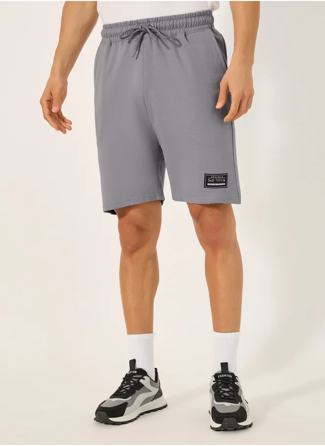 Styli Badge Detail Regular Fit Terry Shorts