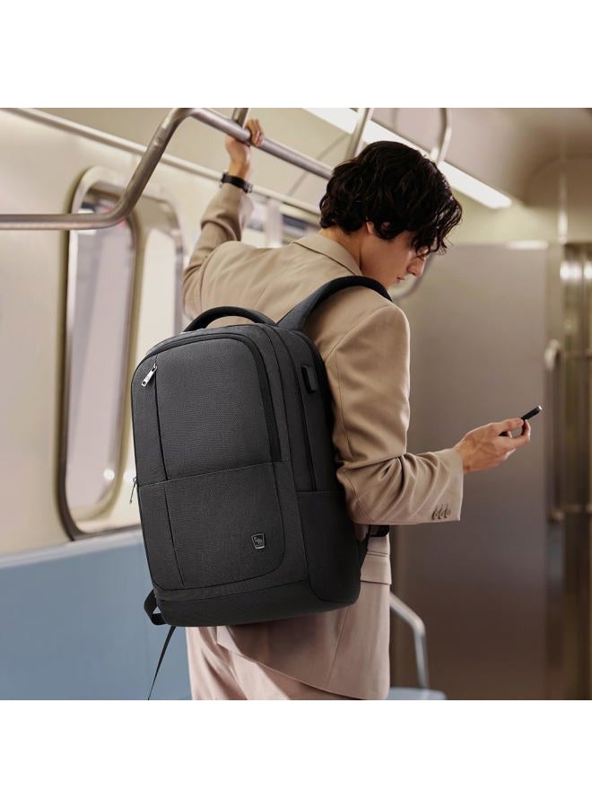 OIWAS Laptop Backpack 17 Inch for Men Business Bagpack Women Travel Daypack Large College School Bookbag Teens(Black) - Image 2