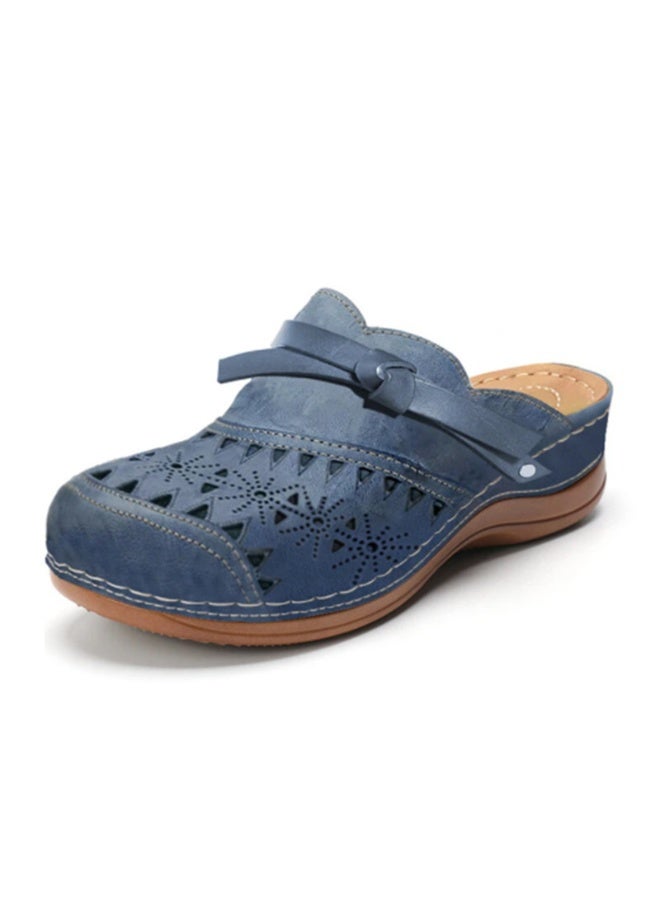 NIBEMINENT Women Orthopedic Hollow Carved Walking Sandals Slip-on Shoes For Outdoor Travel Shopping 
