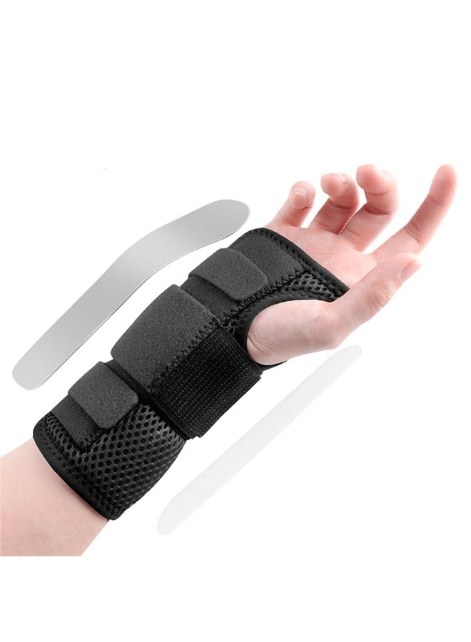 Carpal Tunnel Wrist Brace Night Support with Splints for Left and Right Hand, Hand Brace for Arthritis, Tendonitis, Sprain, Injuries, Wrist Pain Relief, Adjustable and Breathable(2pcs,M) - Image 1