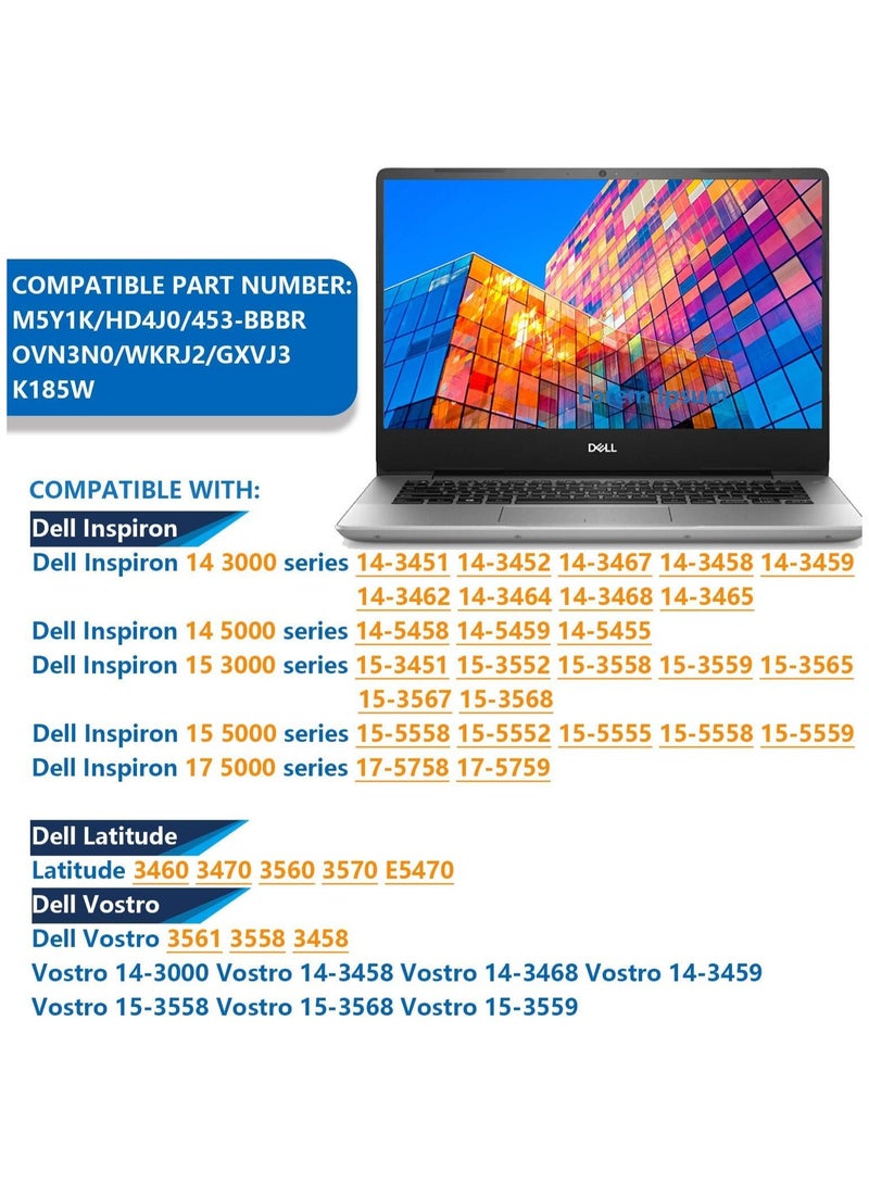 Max Power M5Y1K Battery WKRJ2 GXVJ3 Laptop Battery for Dell Inspiron 3451 3551 5551 3452 5758 5555 5558 5559 Vostro 3458 3558 Inspiron 14 15 3000 5000 Latitude 3460 3560 3470 - Image 5