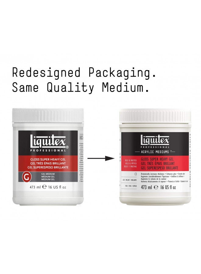 Liquitex Professional Gloss Super Heavy Gel Medium, 473ml (16-oz) - Image 2