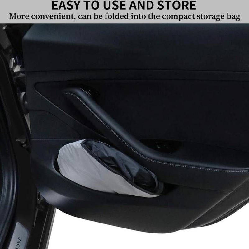 suntchen Sunshade for Car Windshield for Tesla Model 3/Y Custom Made, 240T Polyester Shield for Tesla Model 3 Sunshade, Car Interior for Tesla Model Y Sunshade, Summer accessories for 2016-2023 Tesla Model 3/Y - Image 5