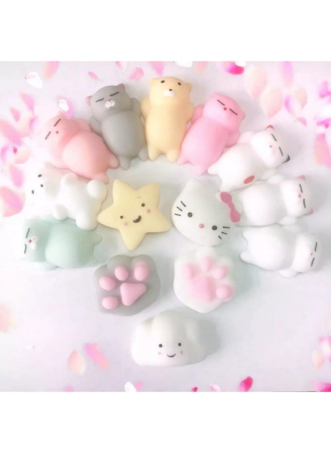 LaBeaute - LABEAUTE Kawaii Mochi Squishy Toys - Mini Animal Squishies, Pinata Khoi Bag Treats/ fillers, for Kids Birthday, Party Favors (Assorted, 5 Pack) - Image 1