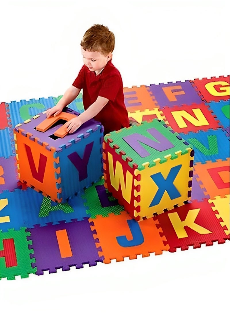 Rally 26-Piece Kids Foam Interlocking Letters Educational Mat Mat  - Image 4