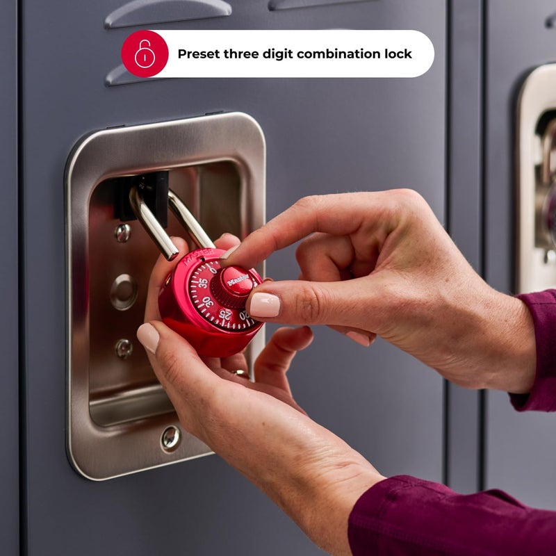 Master Lock 1530T Combination Padlock - 2 Pack, Colors May Vary - Image 3