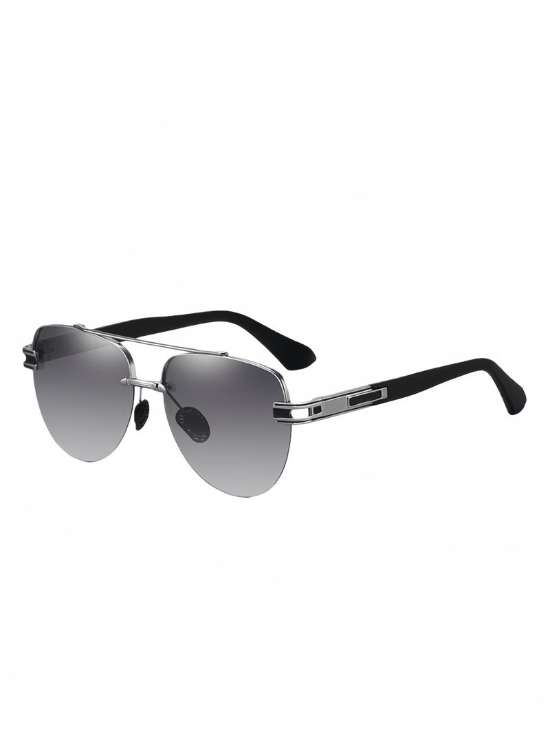 Polarized sunglasses, men's sunglasses, UV400 protective glasses, pilot sunglasses, anti glare glasses, suitable for male and female driving, fishing, outdoor travel, and daily beach use. - Image 1