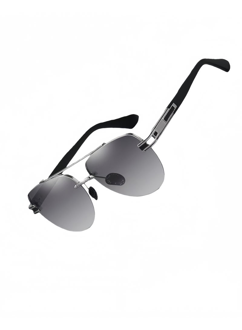 Polarized sunglasses, men's sunglasses, UV400 protective glasses, pilot sunglasses, anti glare glasses, suitable for male and female driving, fishing, outdoor travel, and daily beach use. - Image 3