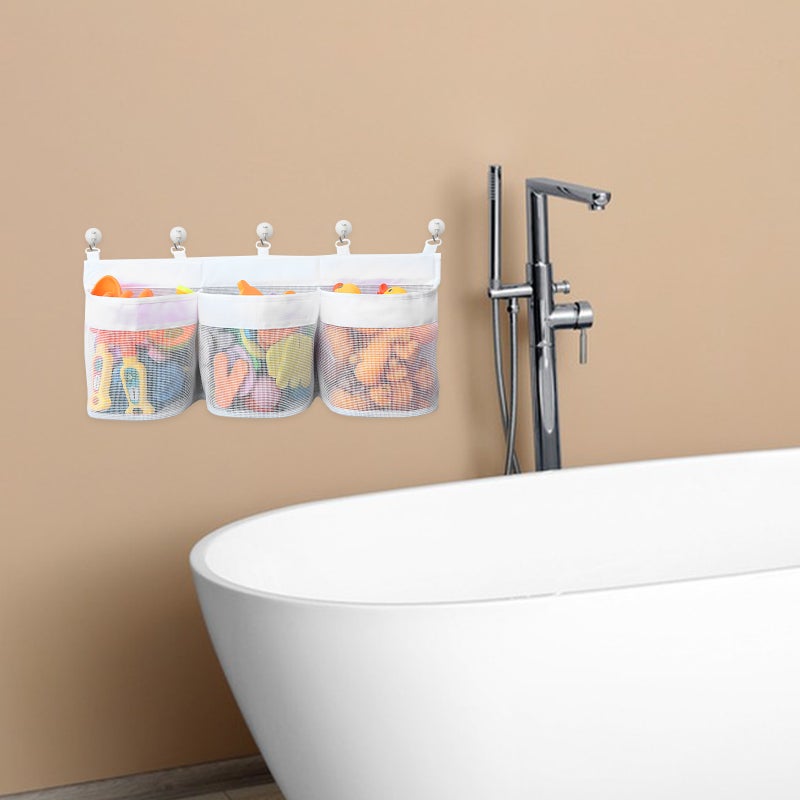 Bath Toy Net, Portable Storage for Kids Bathing Supplies, Durable Mesh Design - Image 4