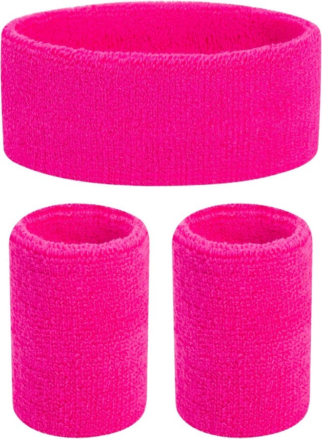 Zilo Novelties 80s Sweatband, Sports Headband and Wristbands, Sweat Bands Neon Colors, 80s Party, Sweatbands for Women, Colorful Sweatband Set - Image 5