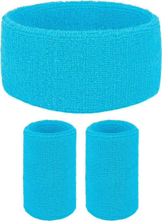 Zilo Novelties 80s Sweatband, Sports Headband and Wristbands, Sweat Bands Neon Colors, 80s Party, Sweatbands for Women, Colorful Sweatband Set - Image 3