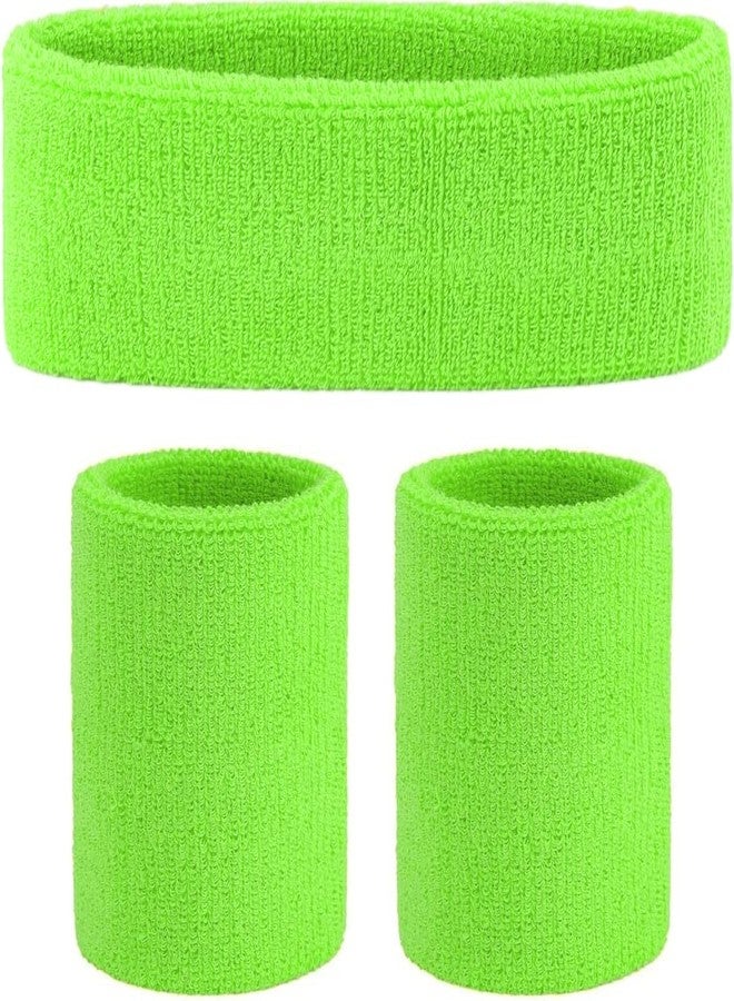 Zilo Novelties 80s Sweatband, Sports Headband and Wristbands, Sweat Bands Neon Colors, 80s Party, Sweatbands for Women, Colorful Sweatband Set - Image 4
