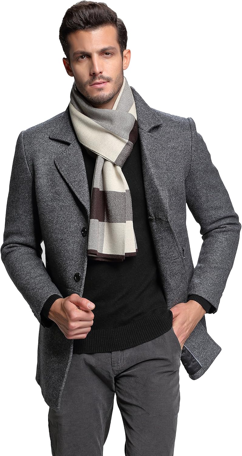 IONA Men's Winter Cashmere Feel Australian Wool Soft Warm Knitted Scarf - Image 2