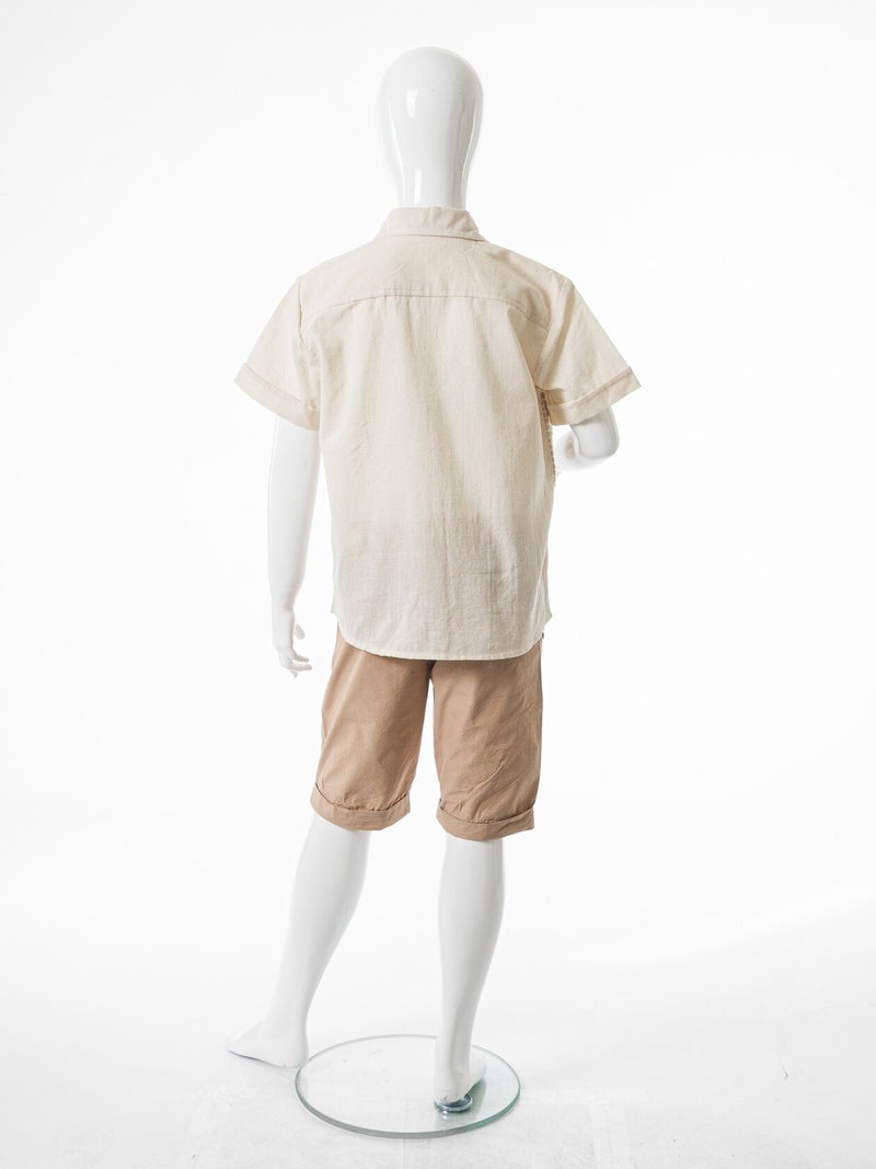 Hype Boys' two-piece summer set (shirt + shorts) with scarf, for ages 8 to 12 years, size 6896 - Image 5