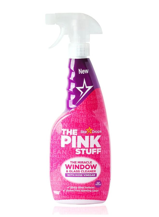 THE PINK STUFF The Miracle Window & Glass Cleaner Spray With Rose Vinegar 750ml - Image 1