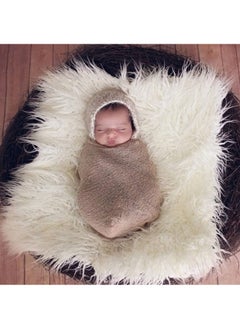 Generic Baby Newborn Fur Photography Photo Props Blanket rug Background Backdrops - White  - Image 5