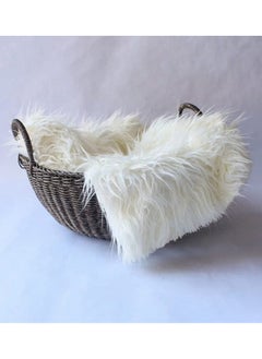 Generic Baby Newborn Fur Photography Photo Props Blanket rug Background Backdrops - White  - Image 3