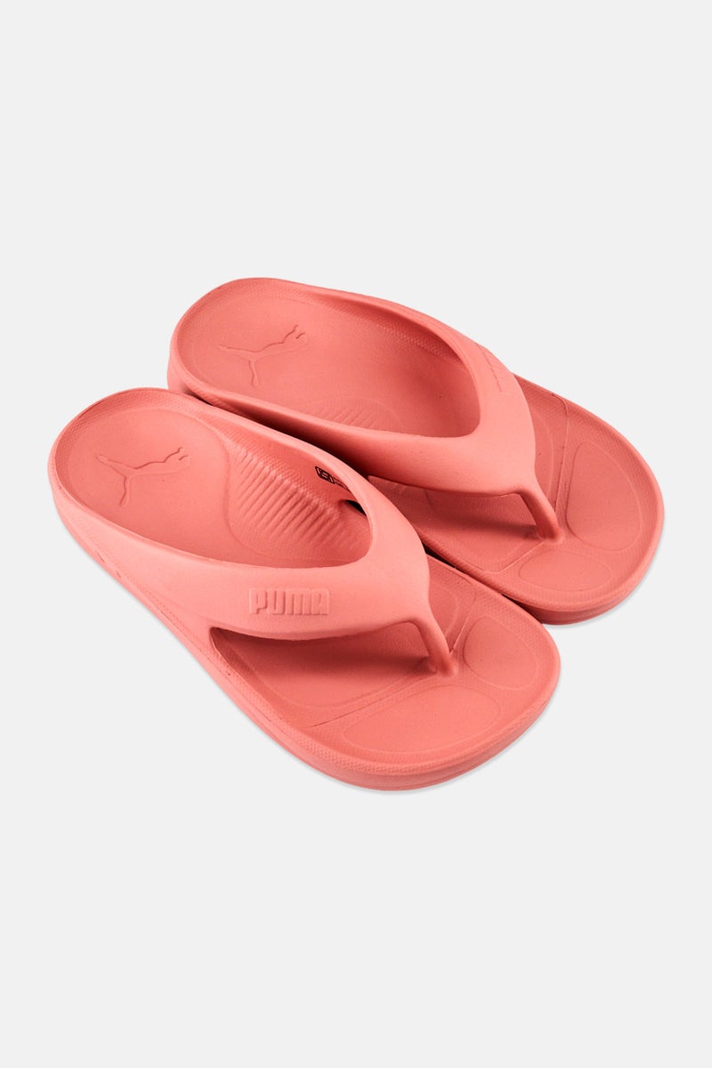 PUMA نعال للأطفال الأولاد بشعار العلامة التجارية، وردي قديم - Image 4