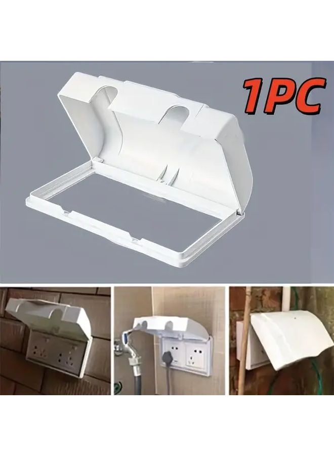 1 قطعة صندوق مزدوج مقاوم للعوامل الجوية بفتحتين لتغطية مآخذ الطاقة الخارجية - Image 2