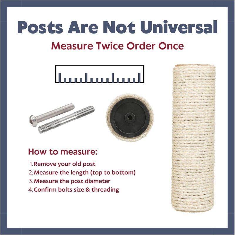 Trixie Replacement Sisal Post for Scratching Posts, Cat Trees and Cat Towers, 3.5 in x 19.7 in (9 x 50 cm) - Image 3