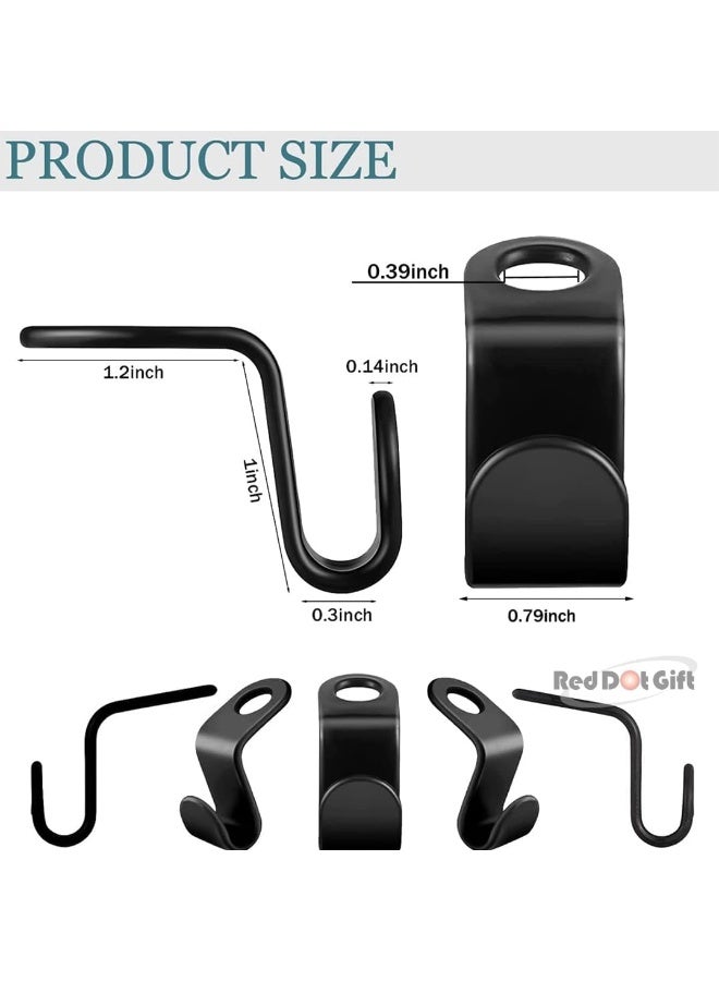 Red Dot Gift® 20 PCS Black Color Space Saving Hanger Connector Hooks - Clothes Hanger Space Saver for Closet Organization, Space Saving Hangers for Clothes, Clothes Hanger Connector Hooks (Black) - Image 2