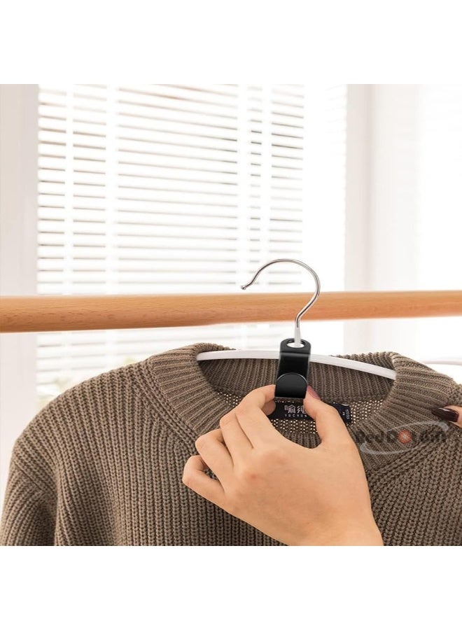 Red Dot Gift® 20 PCS Black Color Space Saving Hanger Connector Hooks - Clothes Hanger Space Saver for Closet Organization, Space Saving Hangers for Clothes, Clothes Hanger Connector Hooks (Black) - Image 3